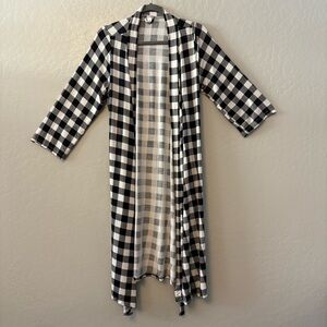 Milkmaid Goods gender neutral black white print hospital set medium robe swaddle